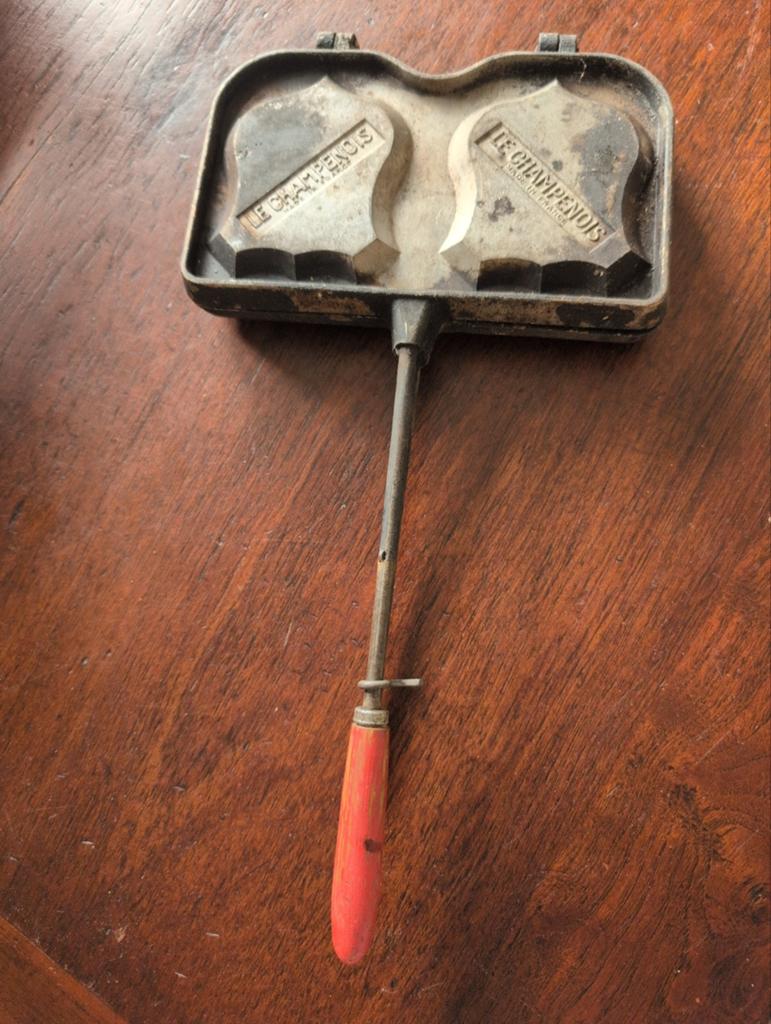 Antieke tosti ijzer "Le Champenois" - Made in France, Ophalen of Verzenden