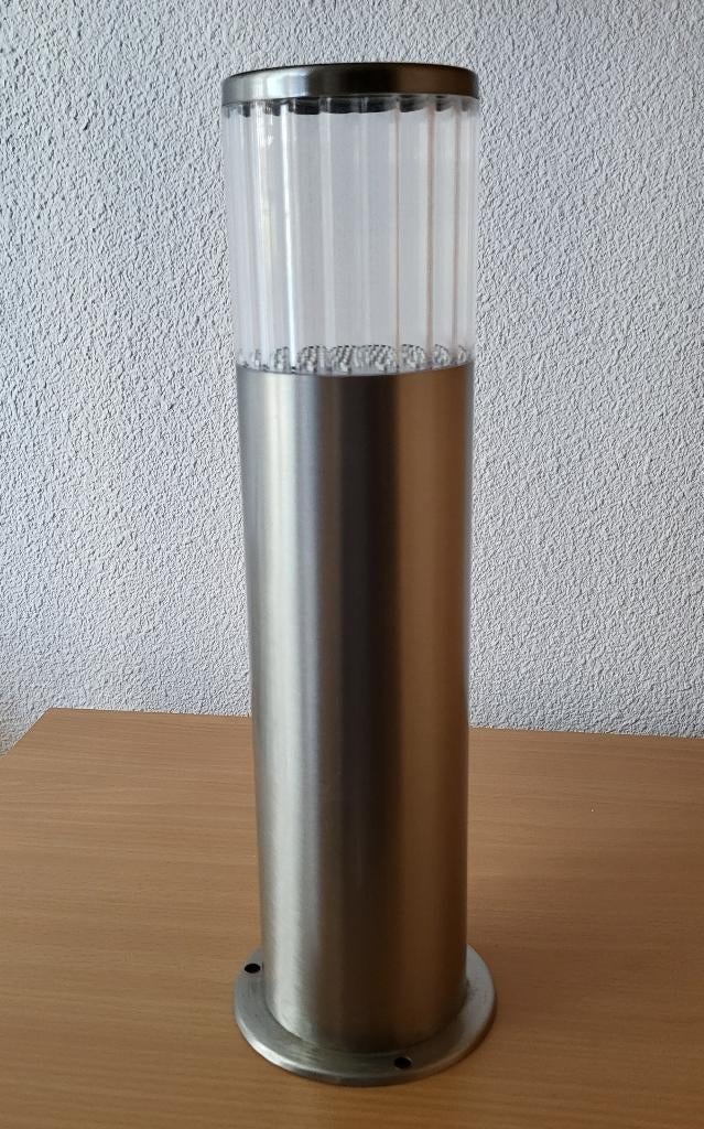 2 tuinlampen rvs, Ophalen, Gebruikt, Minder dan 50 watt, Staande lamp