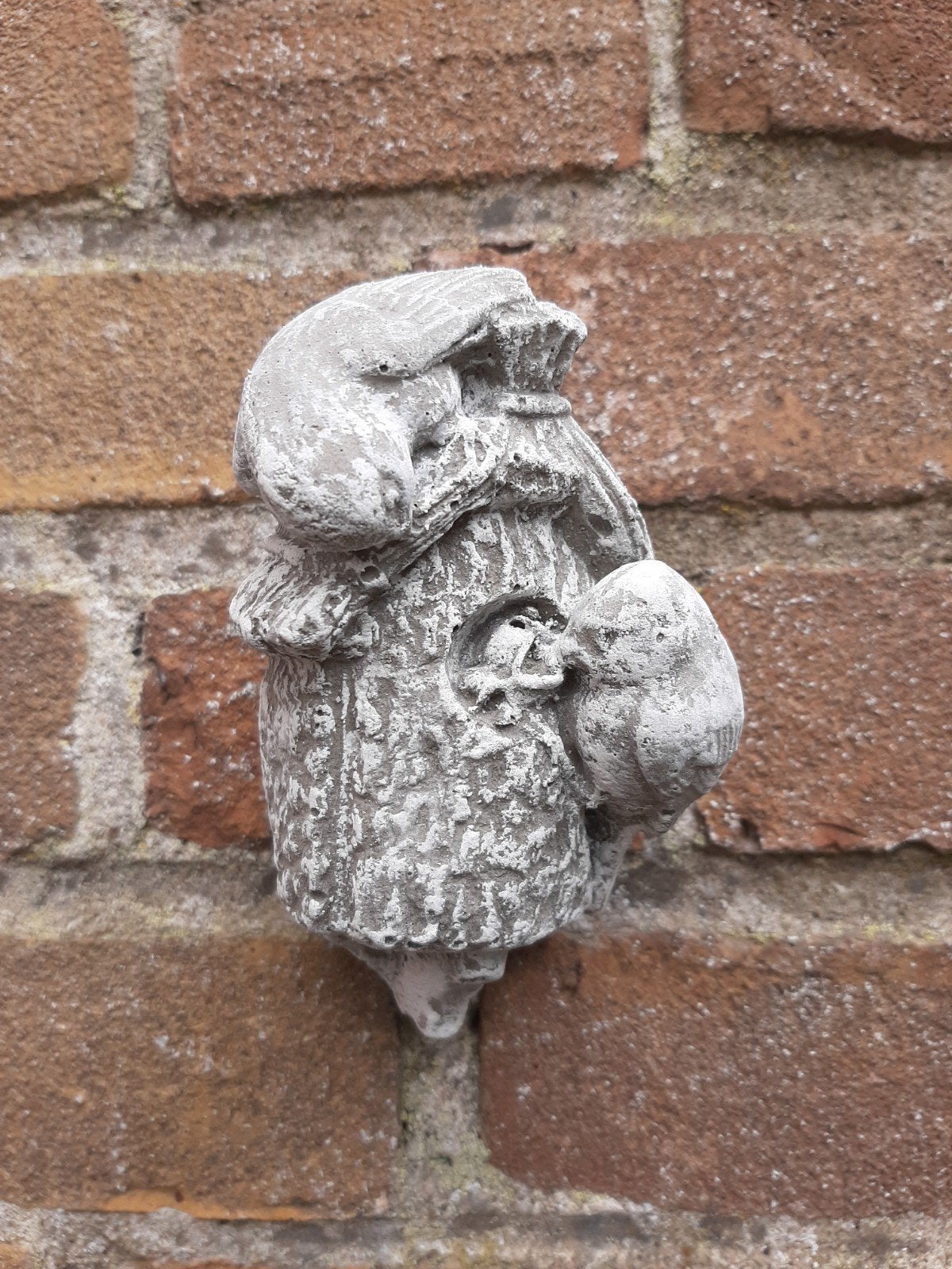 Vogelhuisje wanddecoratie betonnen beeld tuinbeeld beton, Ophalen of Verzenden