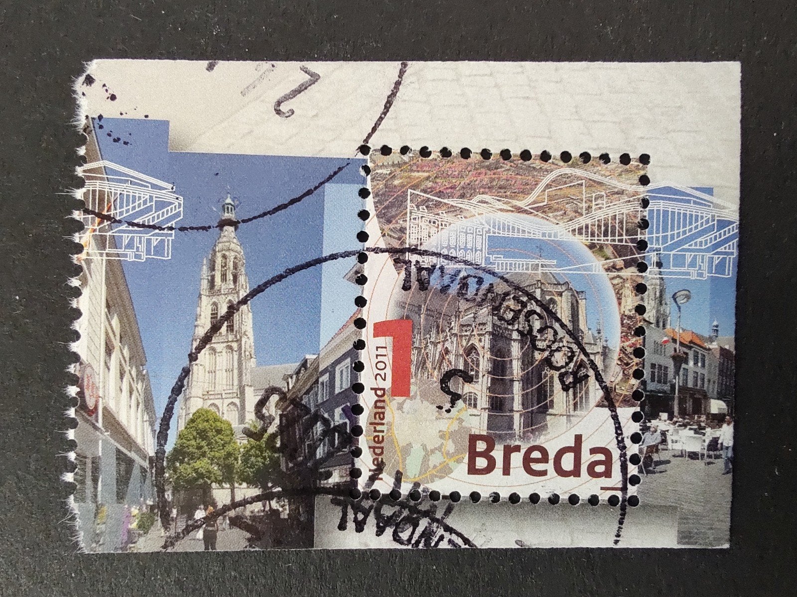2814 mooi nl Breda 2010, uit blok, Ophalen of Verzenden