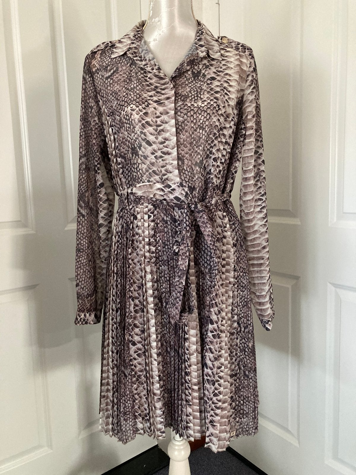 Josh V Rea Snake Print Jurk Maat L (valt als M/L), Maat 38/40 (M), Meerkleurig, Nieuw, Ophalen of Verzenden