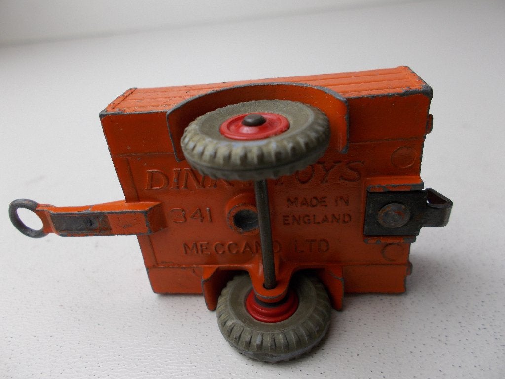 1955 Dinky Toys 341 LAND ROVER TRAILER (Oranje) -J-., Ophalen of Verzenden, Gebruikt, Overige typen, Dinky Toys