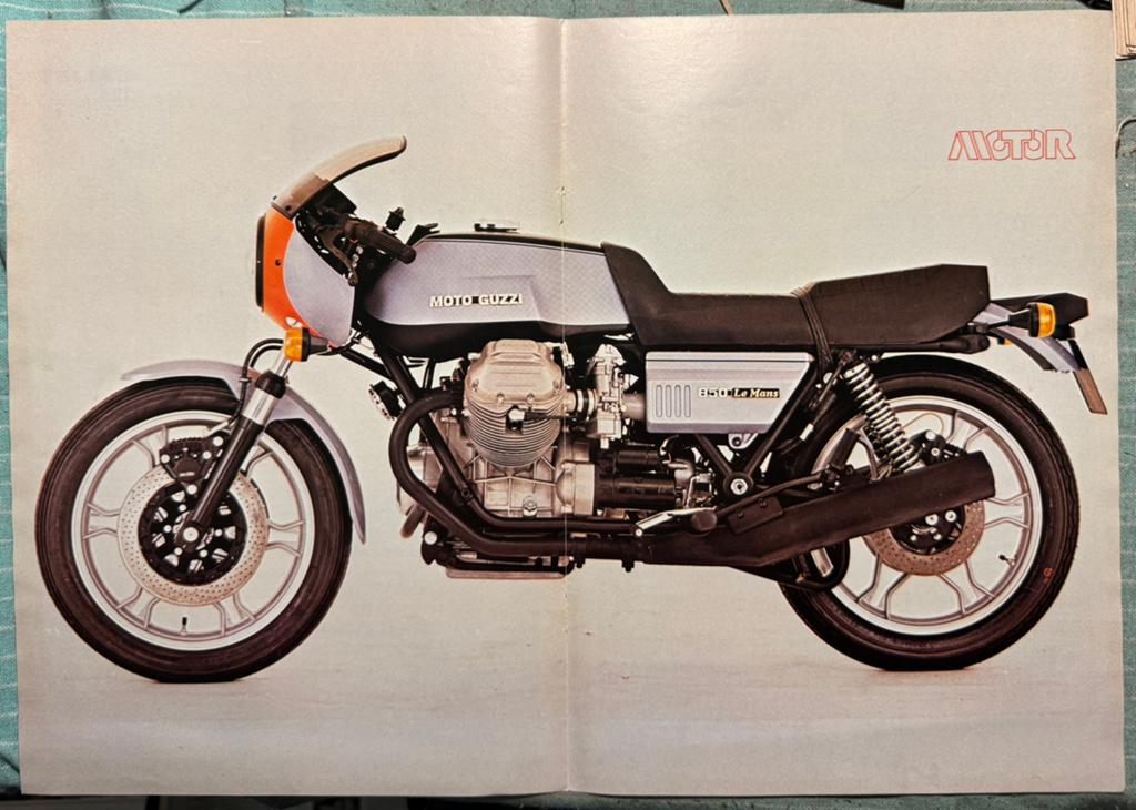 Poster Moto Guzzi 850 Le Mans, Verzenden, Zo goed als nieuw, Motoren
