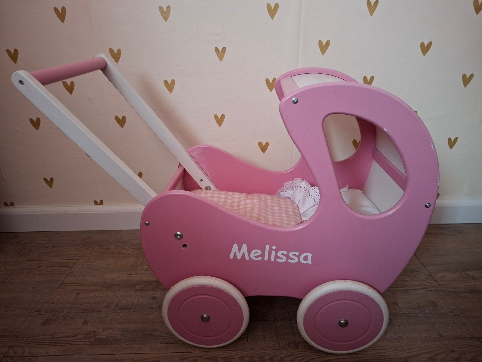 Houten poppenwagen incl. dekentje, Ophalen, Gebruikt, Duw- of Trekspeelgoed