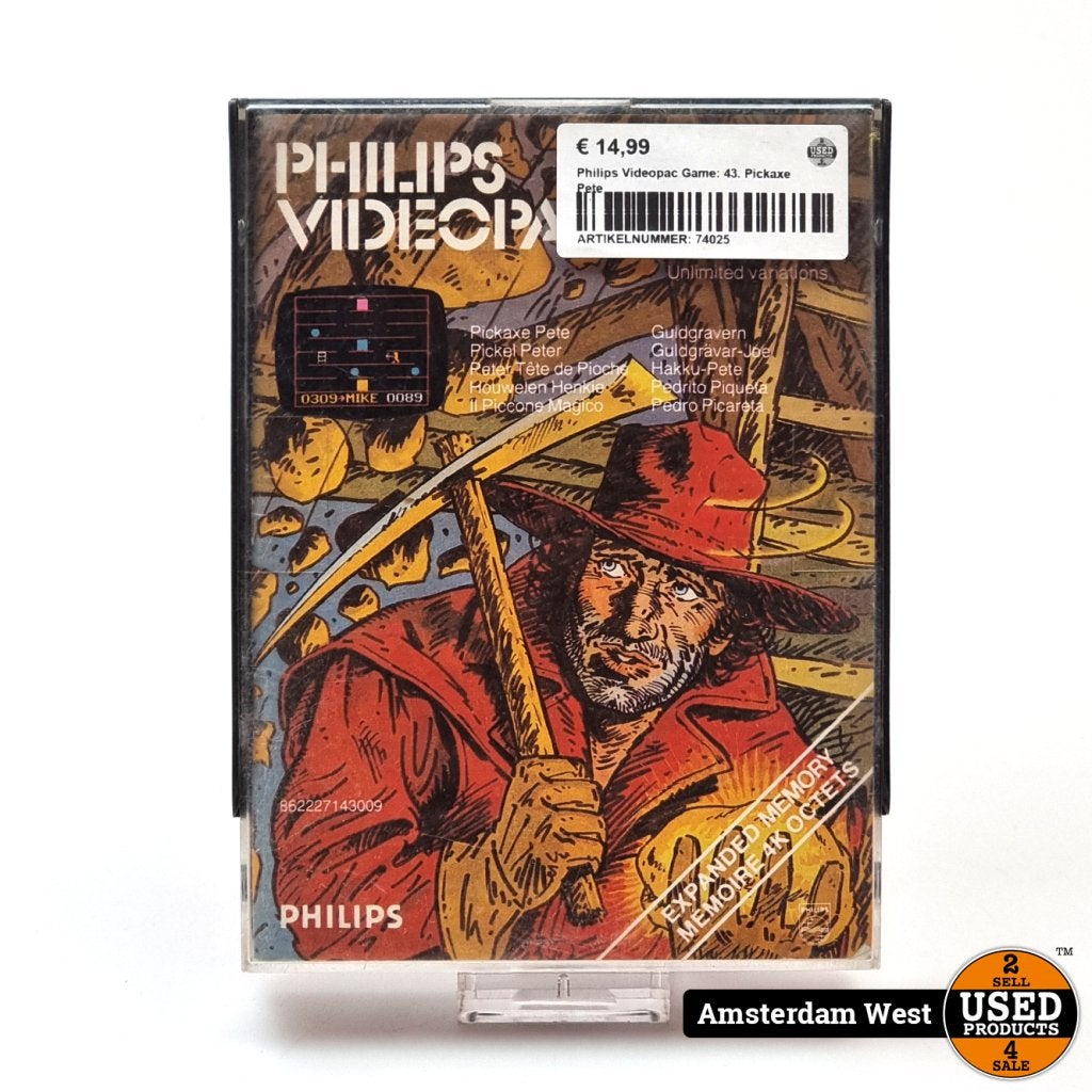 Philips Videopac Game: 43. Pickaxe Pete, Spelcomputers en Games, Philips, Gebruikt, Support@philips.com, Philips Center
Amstelplein 2
1096 BC Amsterdam
Netherlands