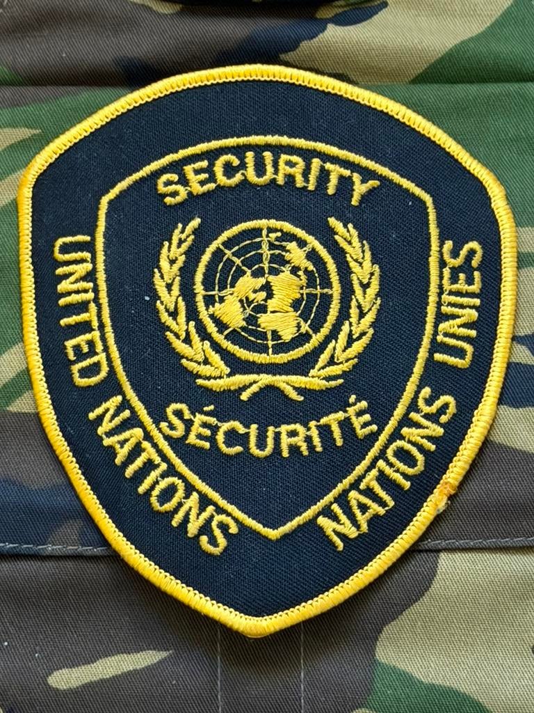United Nations Security patch, Ophalen of Verzenden, Zo goed als nieuw, Patch, Badge of Embleem
