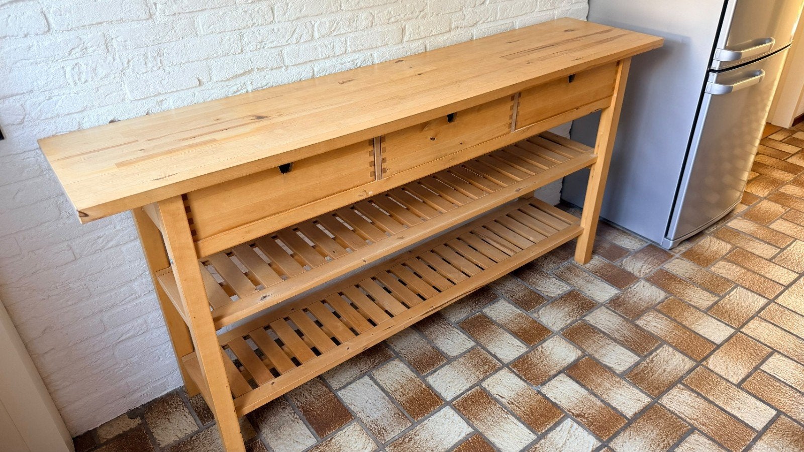 IKEA Norden sitetable met 3 lades, Ophalen, Gebruikt