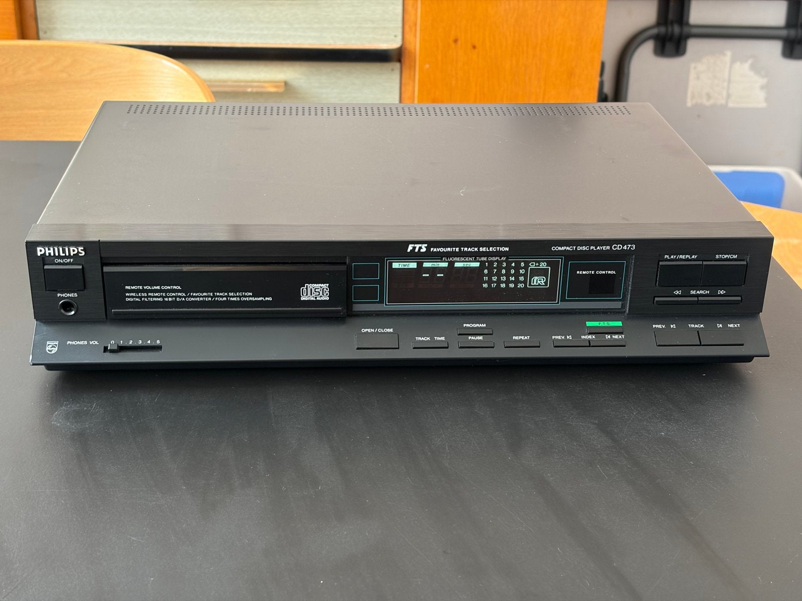 Philips CD 473 Cd-speler - Near Mint Vintage Hifi, Ophalen, Zo goed als nieuw, Philips