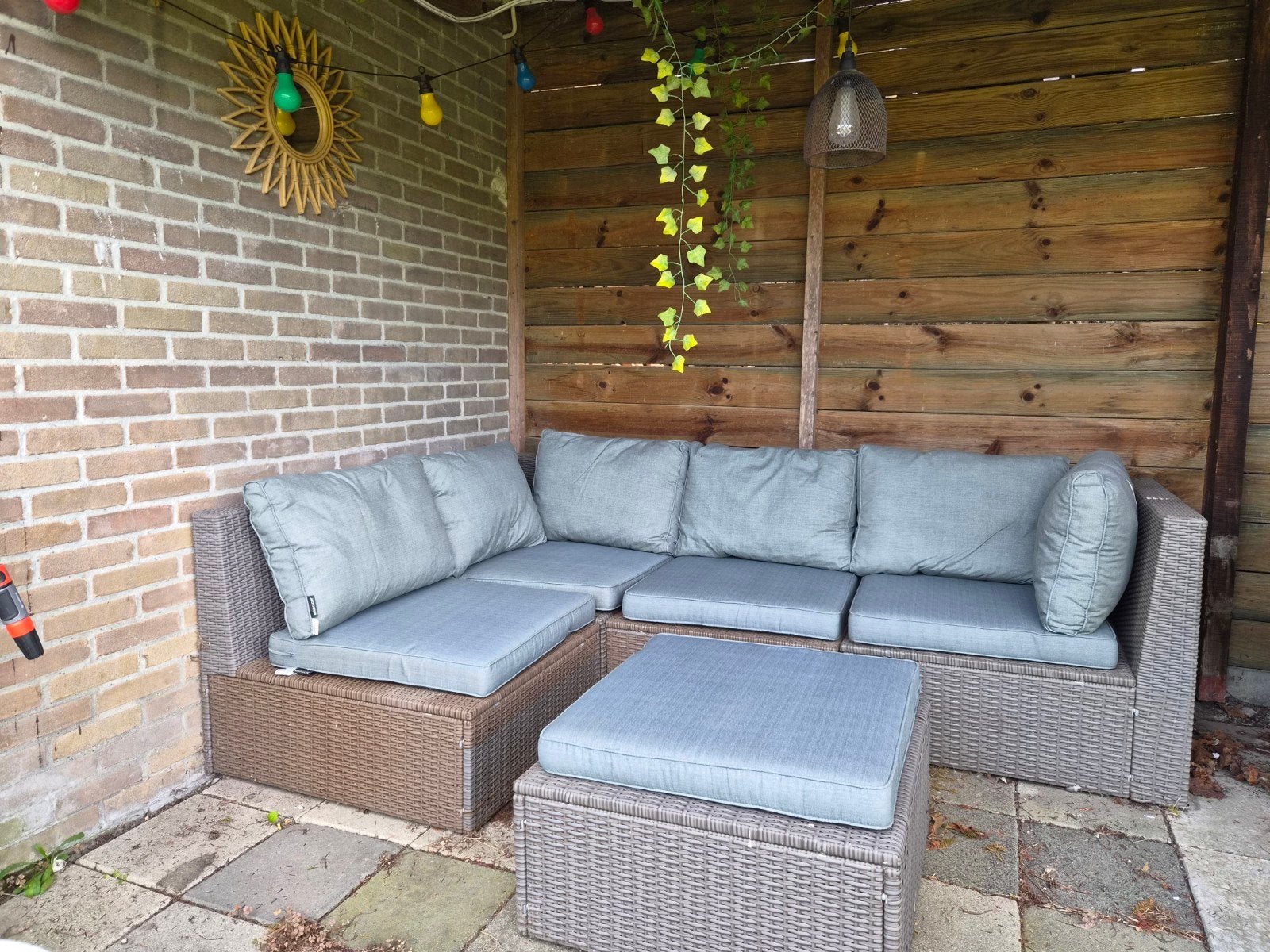 Loungeset voor buiten - gratis ophalen, Ophalen, Gebruikt, 4 zitplaatsen, Loungeset