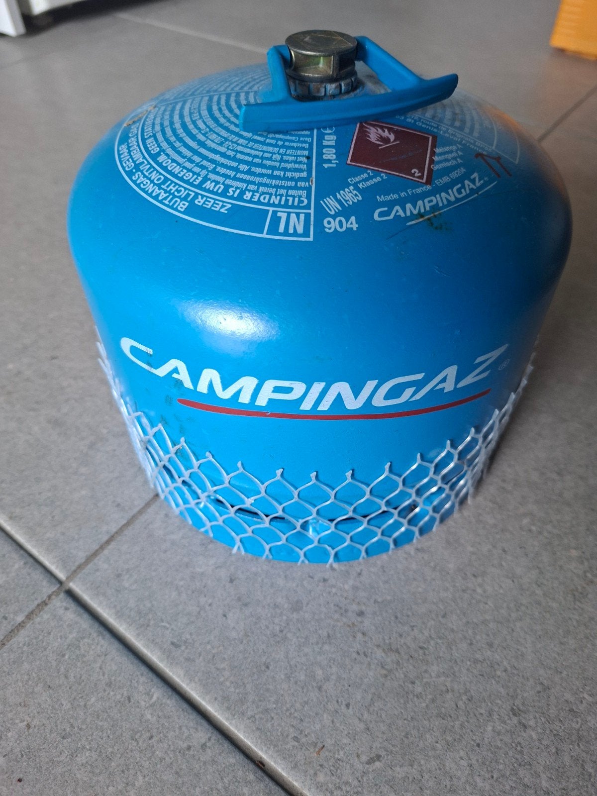 Campingaz 904 gasfles, Caravans en Kamperen, Kampeeraccessoires, Ophalen, Zo goed als nieuw