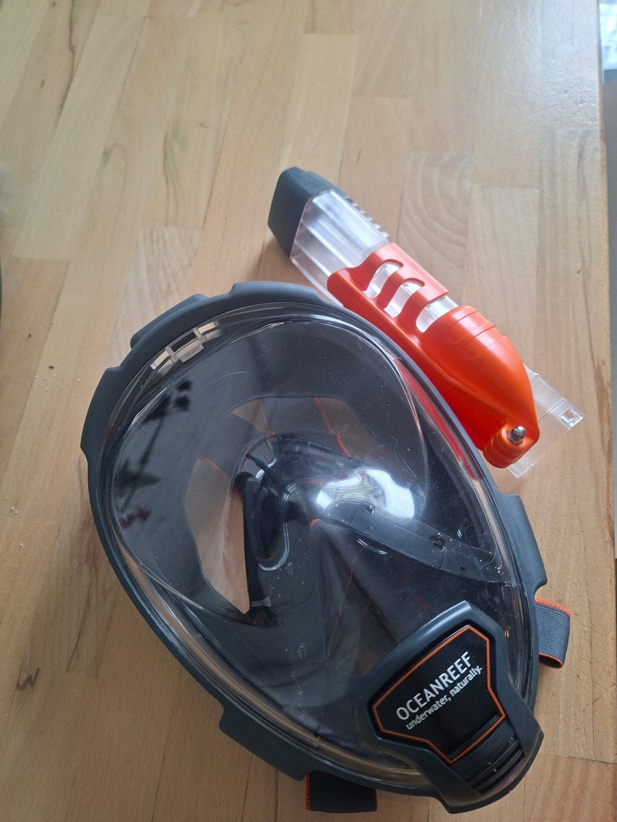 Aria QR+ Snorkelmasker Zwart M/L incl. drybag, Ophalen of Verzenden, Zo goed als nieuw, Duikbril of Snorkel