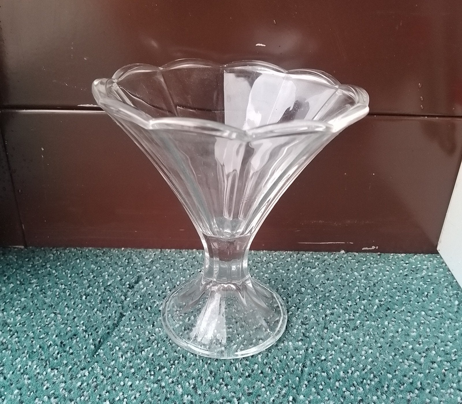Set van 12 glazen ijscoupes, Ophalen, Glas of Glazen, Gebruikt, Glas