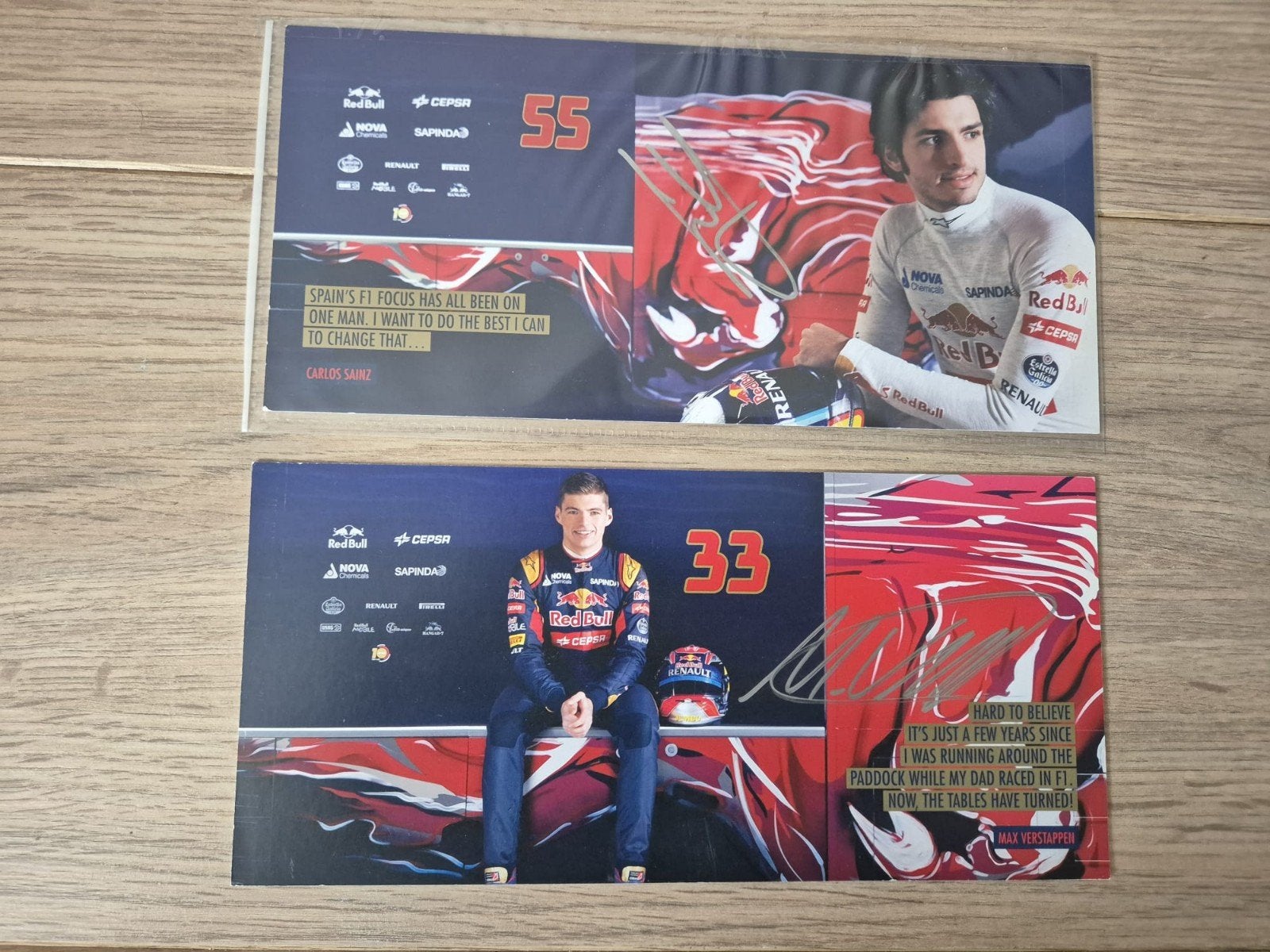 MAX VERSTAPPEN & CARLOS SAINZ DEBUUT TORO ROSSO KAARTEN 2015, Ophalen, Nieuw, Formule 1