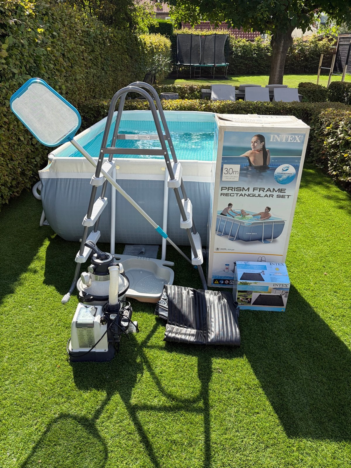 Intex Prism Frame Zwembad 3.00 x 1.75 x 80cm + accessoires, Ophalen, Gebruikt, 80 tot 120 cm, Minder dan 200 cm