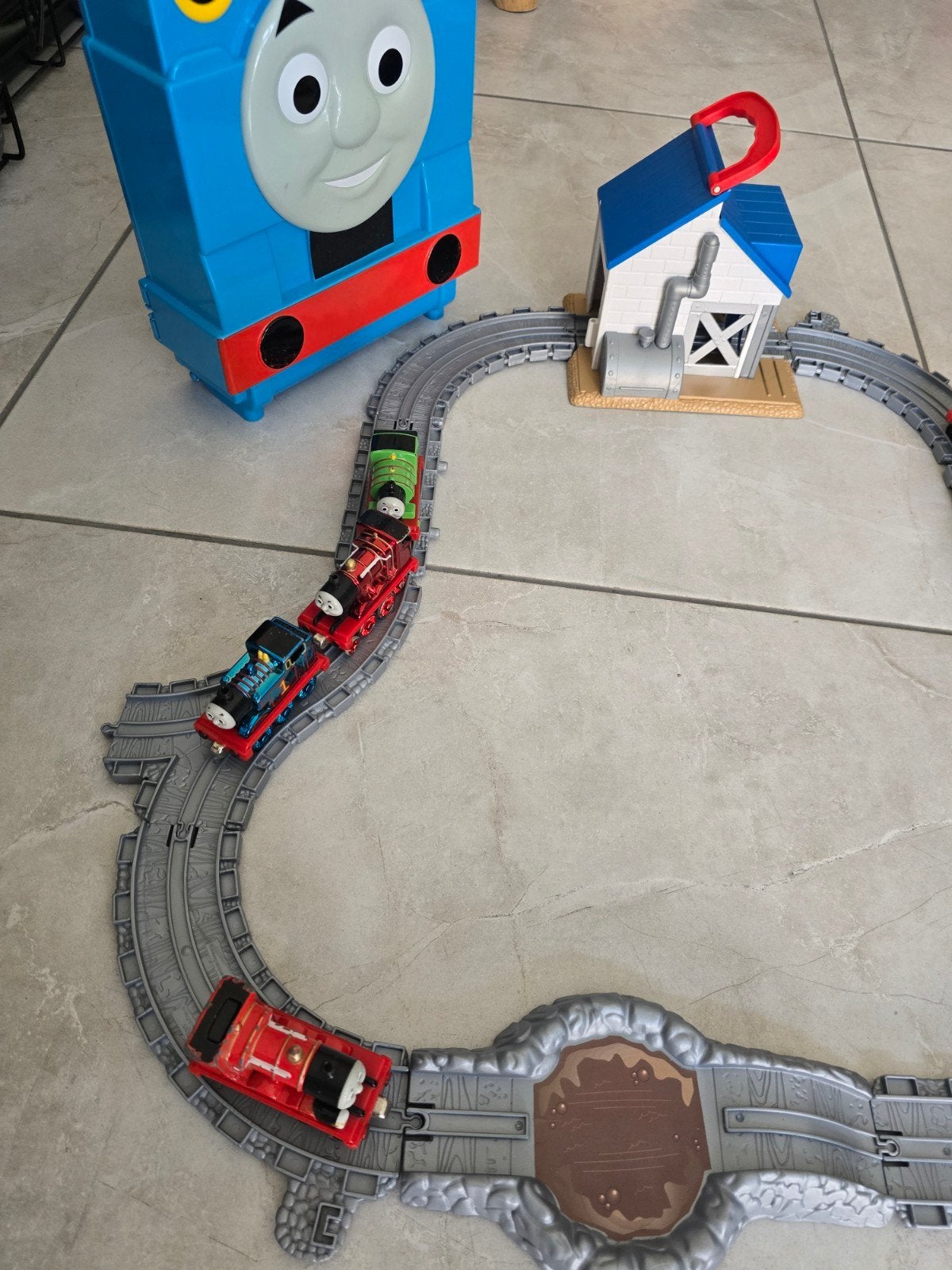 Thomas de Trein speelset met treinen en opbergkoffer, Ophalen of Verzenden