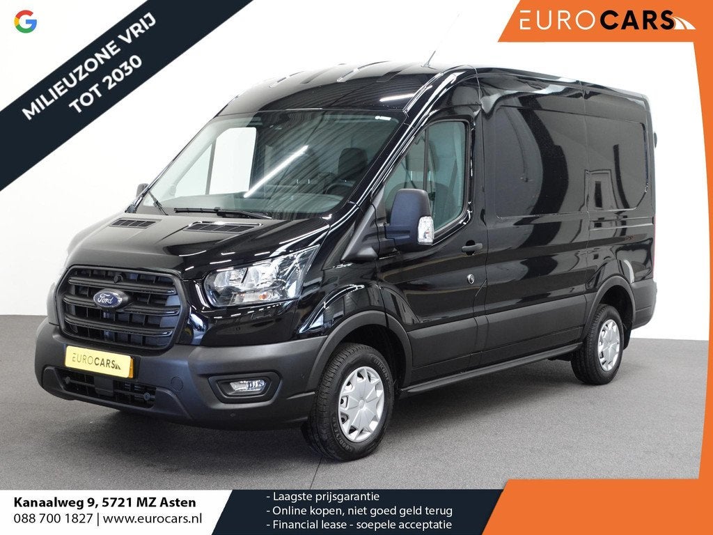 Ford Transit 310 2.0 TDCI L2H2 Trend Automaat Airco Bluetoot, Auto's, Bestelauto's, Stof, Euro 6, 4 cilinders, 129 pk