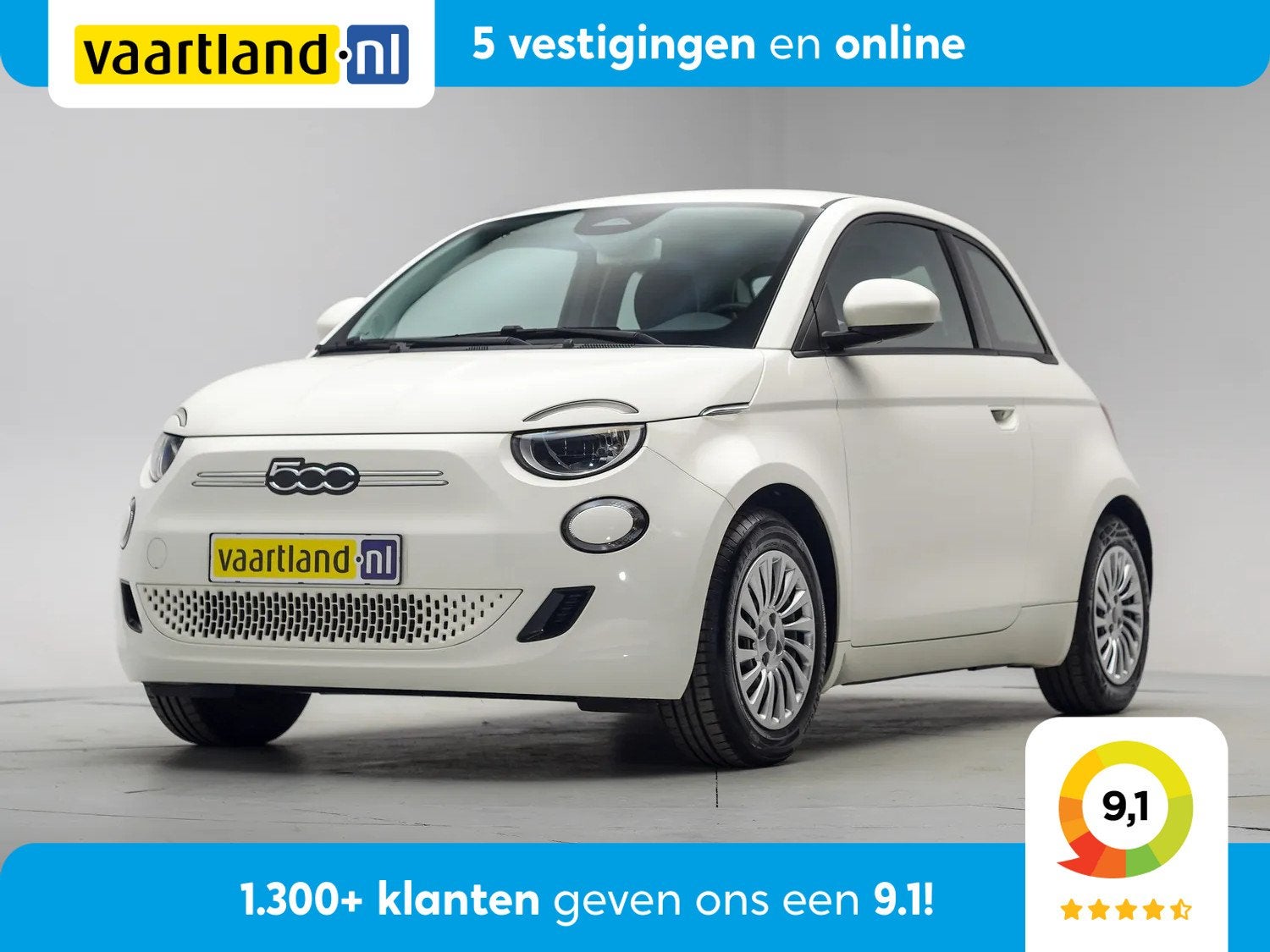 Fiat 500E Action 24 kWh Aut.[ Airco Apple / Android Lane ass, Automaat, 0 cilinders, Gebruikt, 4 stoelen