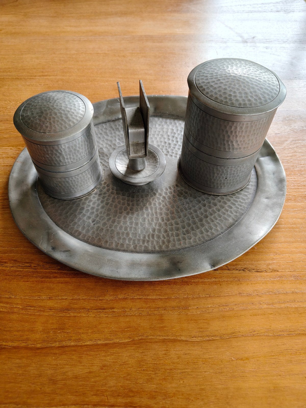 Antieke C.K.L. Banka Tin Werk MUNTOK tinnen set, Antiek en Kunst, Ophalen