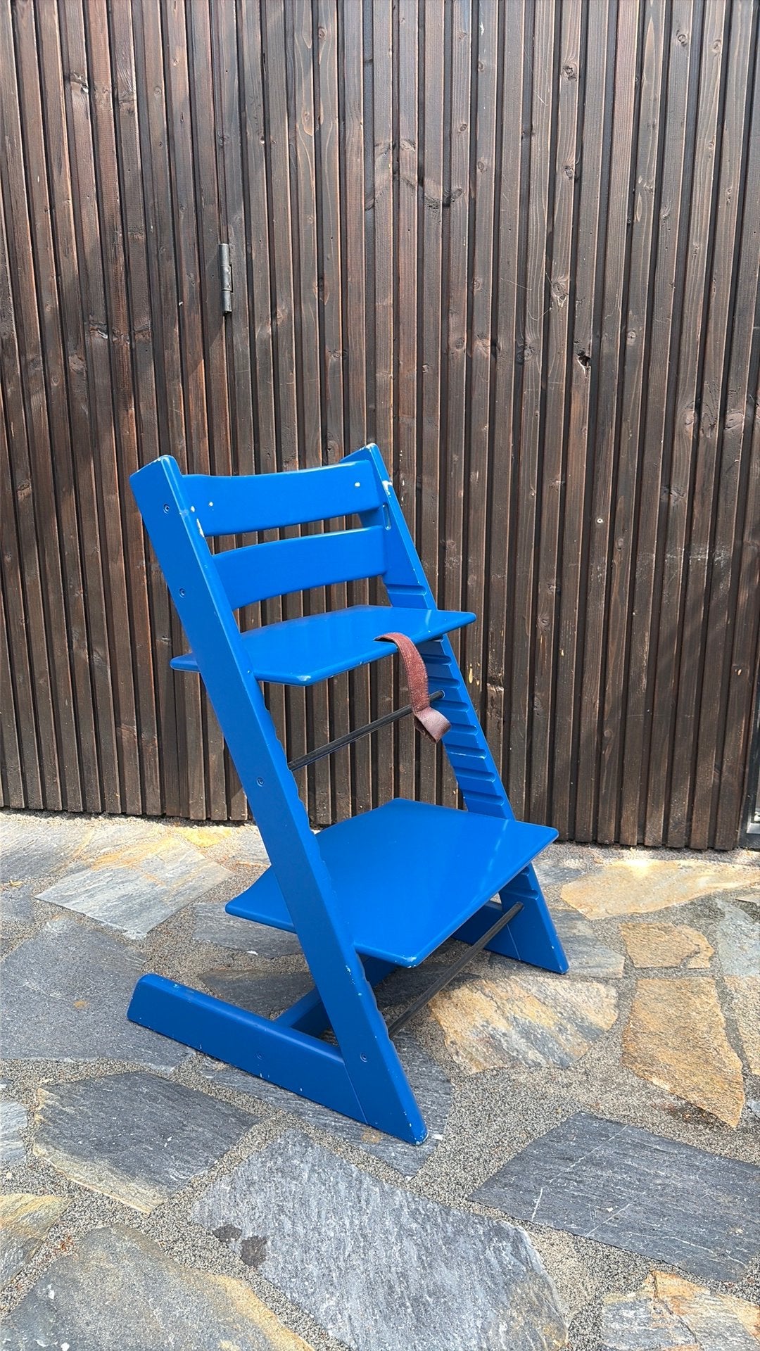 Stokke tripp trapp stoel kobalt blauw, Ophalen, Gebruikt, Meegroeistoel