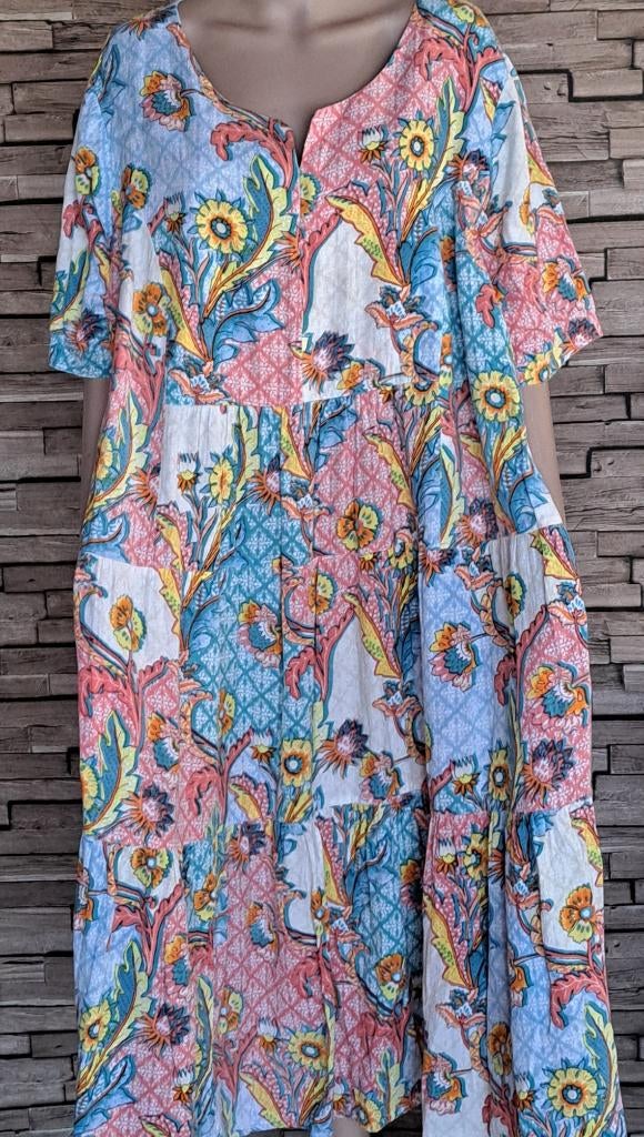 ORIENTIQUE - kleurrijke a-lijn jurk, maat 48, Kleding | Dames, Grote Maten, Overige kleuren, Verzenden, Jurk, Orientique