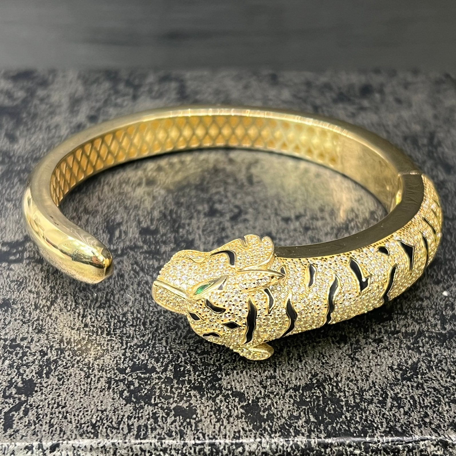 14 karaat gouden armband prachtig panter model, Sieraden, Tassen en Uiterlijk, Armbanden, Ophalen of Verzenden, Nieuw, Goud