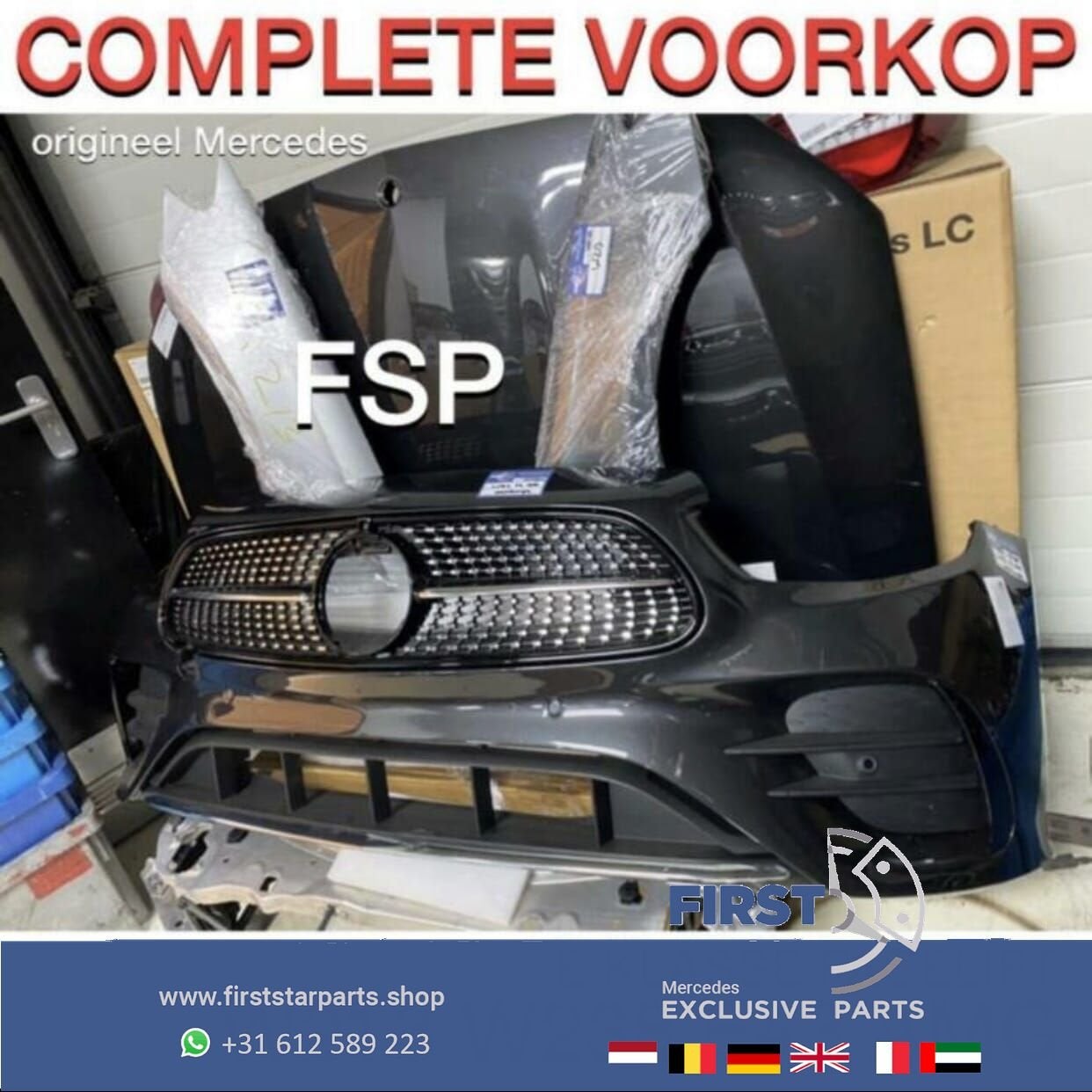 W213 S213 W238 FACELIFT 43 AMG VOORKOP Mercedes E Klasse 202, Gebruikt, -, Voor, Ophalen of Verzenden