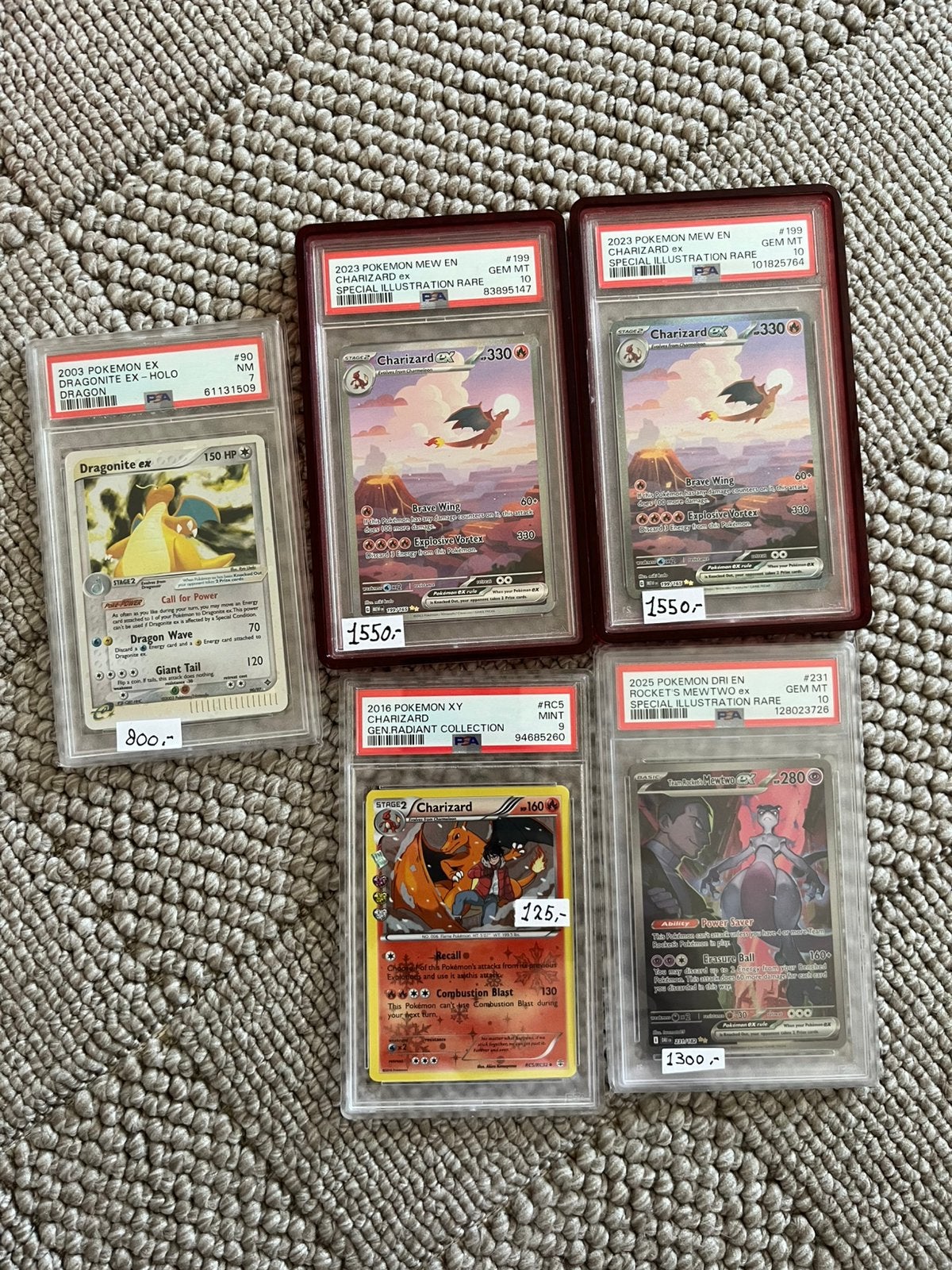 SLABS PSA 10 Pokemon TCG, Ophalen of Verzenden, Zo goed als nieuw, Meerdere kaarten