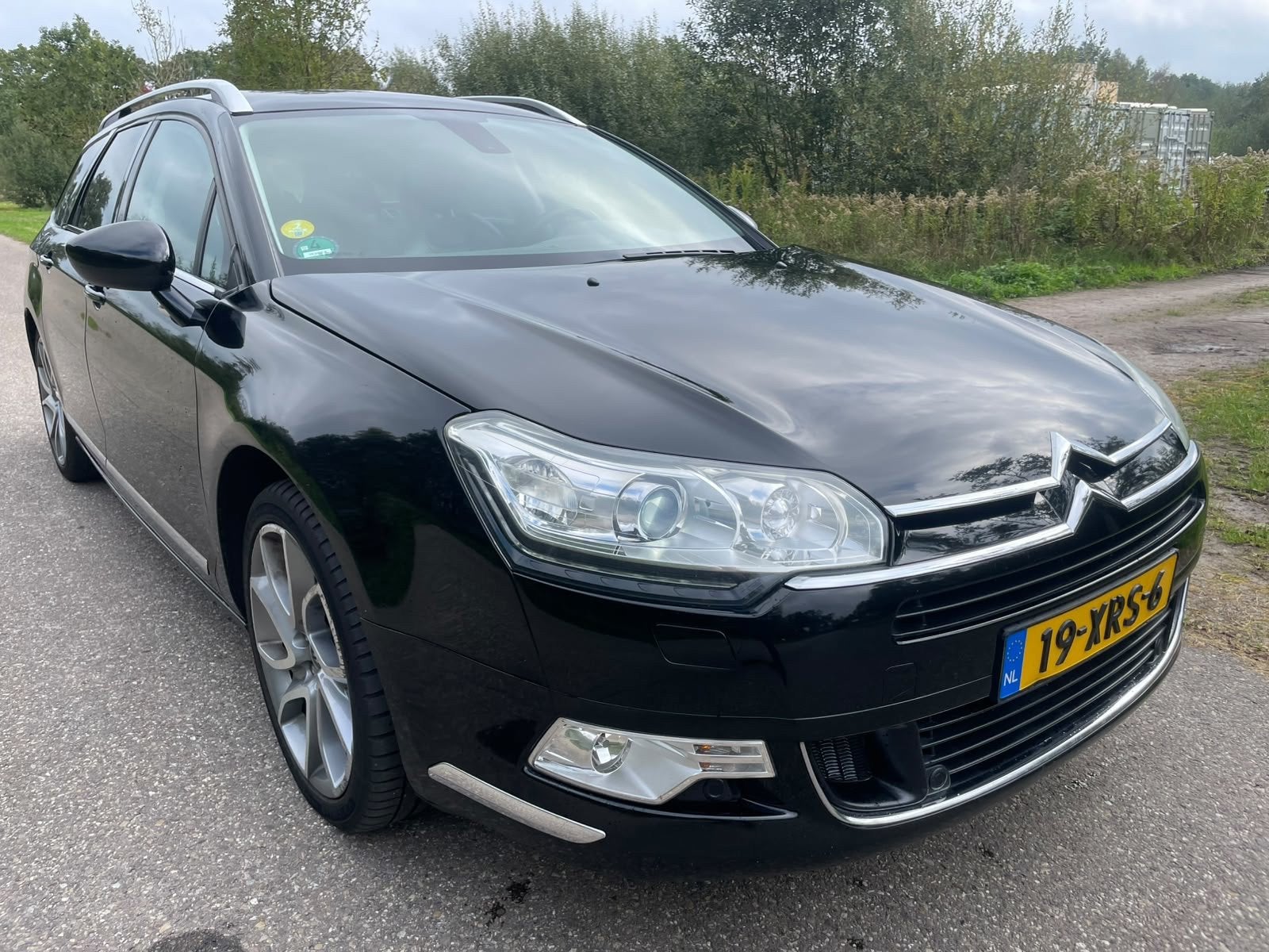 Citroen C5 Tourer 2.2 HDi Exclusive, Gebruikt, Leder en Stof, Zwart, Origineel Nederlands