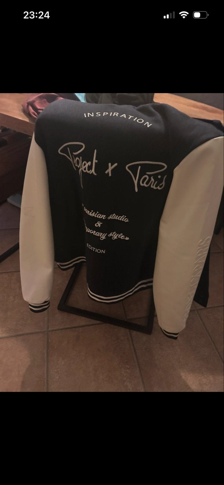 Project X Paris Jack - Zwart/Wit Varsity Stijl, Ophalen of Verzenden, Zo goed als nieuw, Maat 56/58 (XL), Zwart
