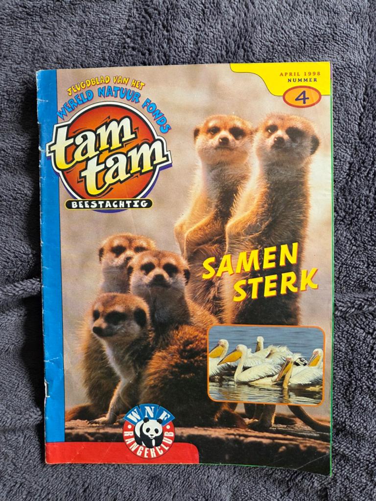 Vintage WNF TamTam Jeugdblad April 1998, Nummer 4, Ophalen of Verzenden, Zo goed als nieuw, Wetenschap en Natuur