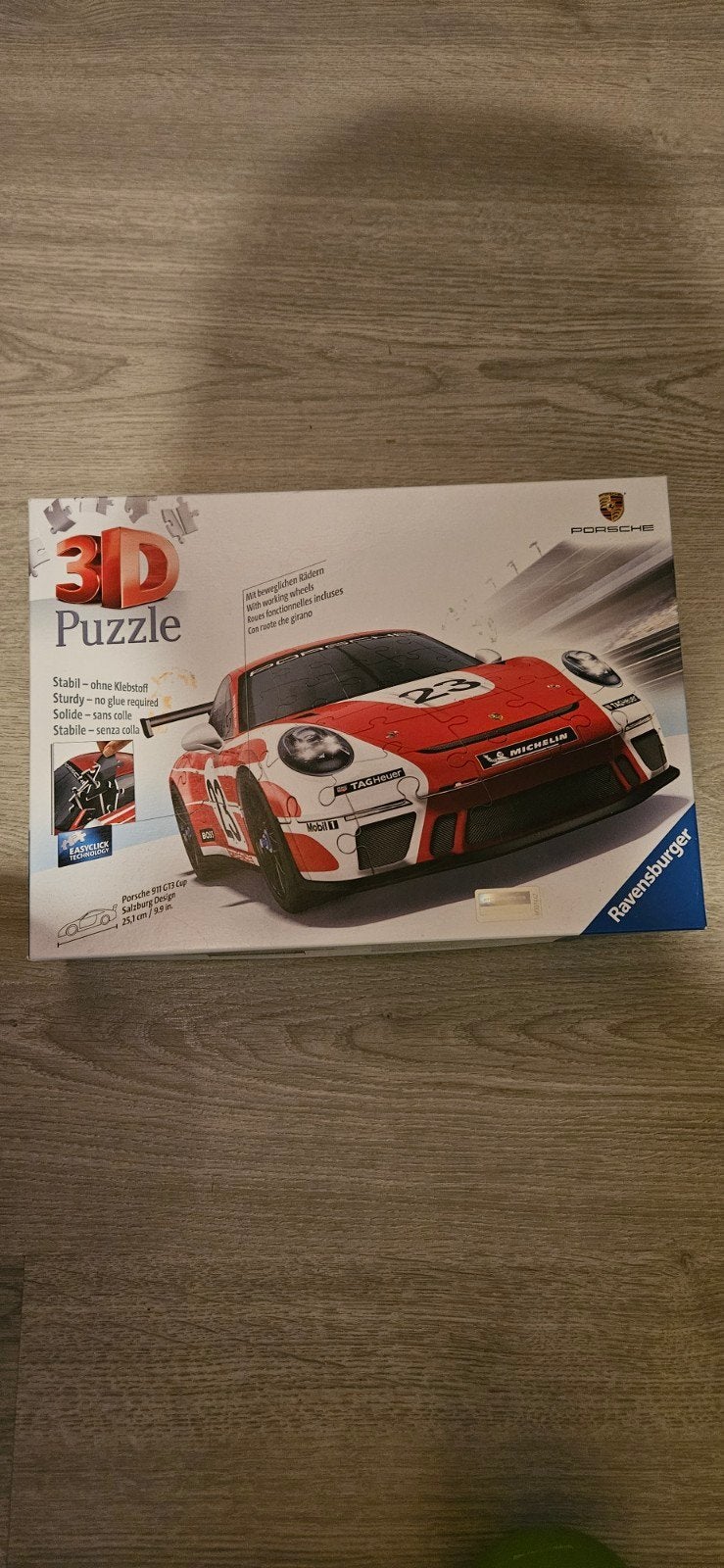 Ravensburger 3D Puzzle Porsche 911 GT3 Cup, Ophalen of Verzenden, Nieuw, Overige merken