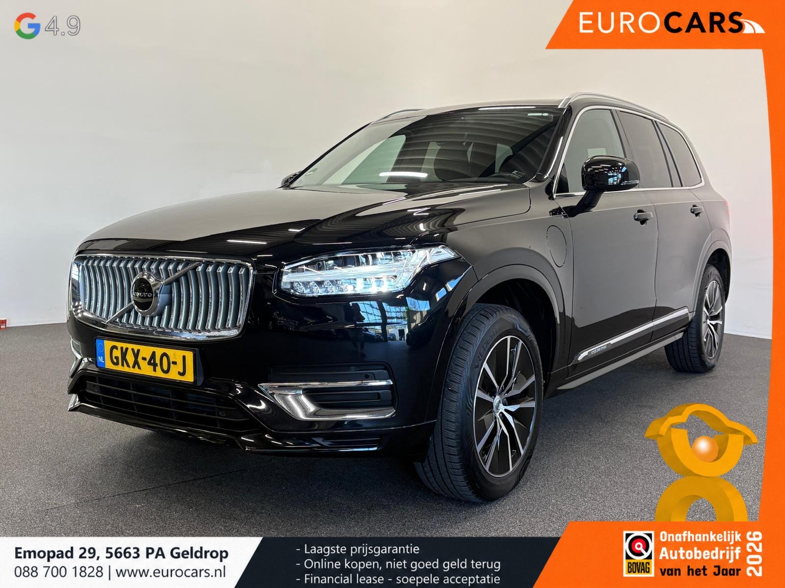 Volvo XC90 2.0 T8 Recharge AWD Inscription Expression 7-Pers, Auto's, Gebruikt, 4 cilinders, 7 stoelen, Zwart