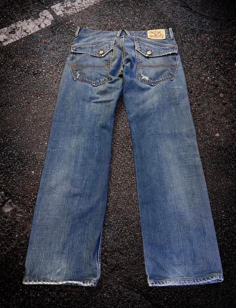 Tommy Hilfiger Ramsey Jeans 30x30 Starwood Stained Wash, Kleding | Heren, Ophalen of Verzenden, Gedragen, Blauw, W32 (confectie 46) of kleiner