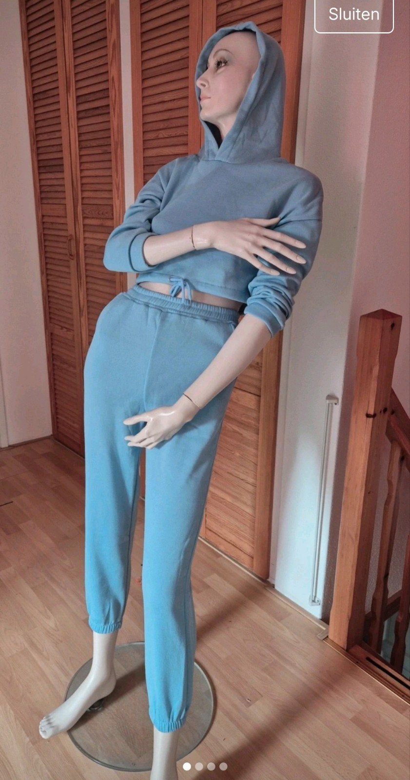 Nieuw lichtblauw huispak maat S - Okselmaat 46 cm, Kleding | Dames, Ophalen of Verzenden, Nieuw, Maat 36 (S), Blauw