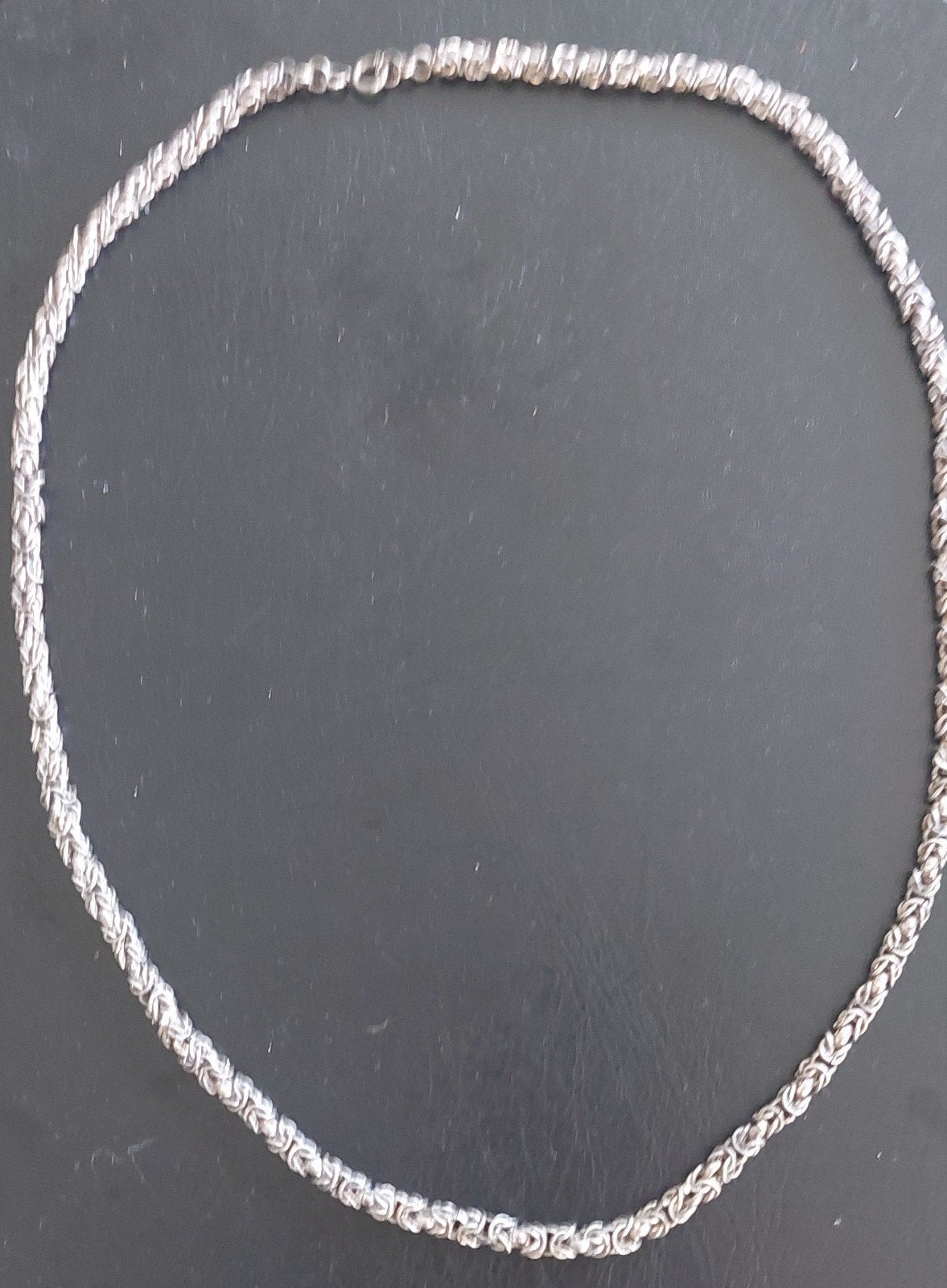 Zilveren vintage schakelketting 80 cm, Sieraden, Tassen en Uiterlijk, Ophalen of Verzenden, Gebruikt, Zilver, Zilver