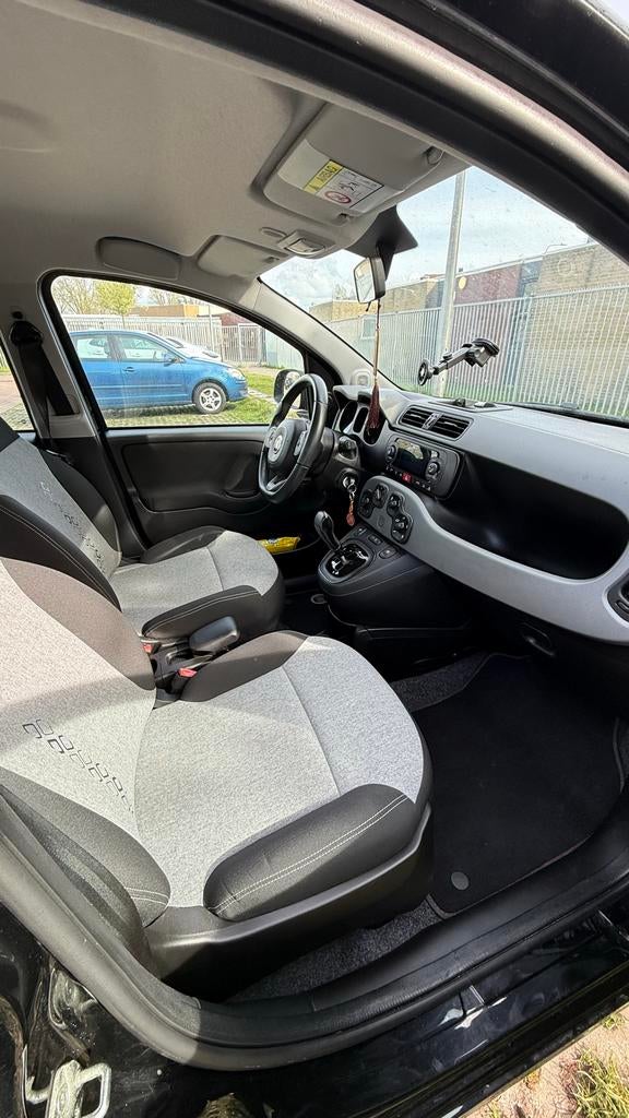 Fiat Panda Twinair Turbo 80PK Dualogic 2017 Zwart, Auto's, Fiat, Stof, 40 €/maand, Zwart, Panda