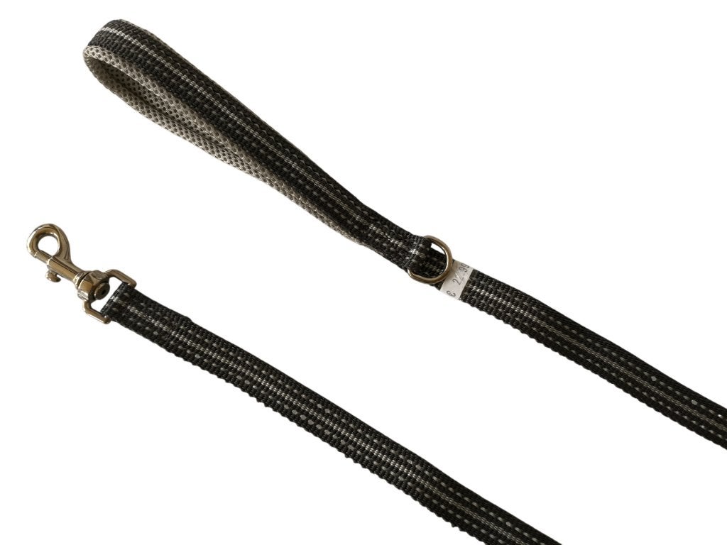 Hondenlijn Nylon - Mesh Antraciet / Grijs 2x120 cm KOOPJE!!!, Dieren en Toebehoren, Ophalen of Verzenden, Nieuw, Hondenriem