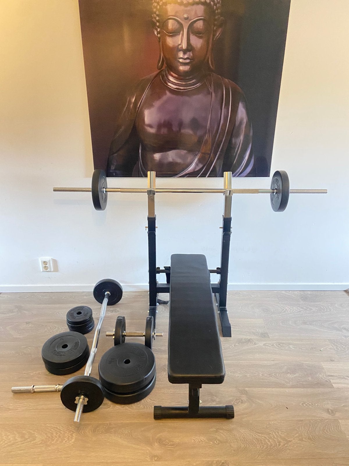 Verstelbare Halterbank/curl/dumbell set van Gorilla💪, Ophalen, Zo goed als nieuw, Krachtstation