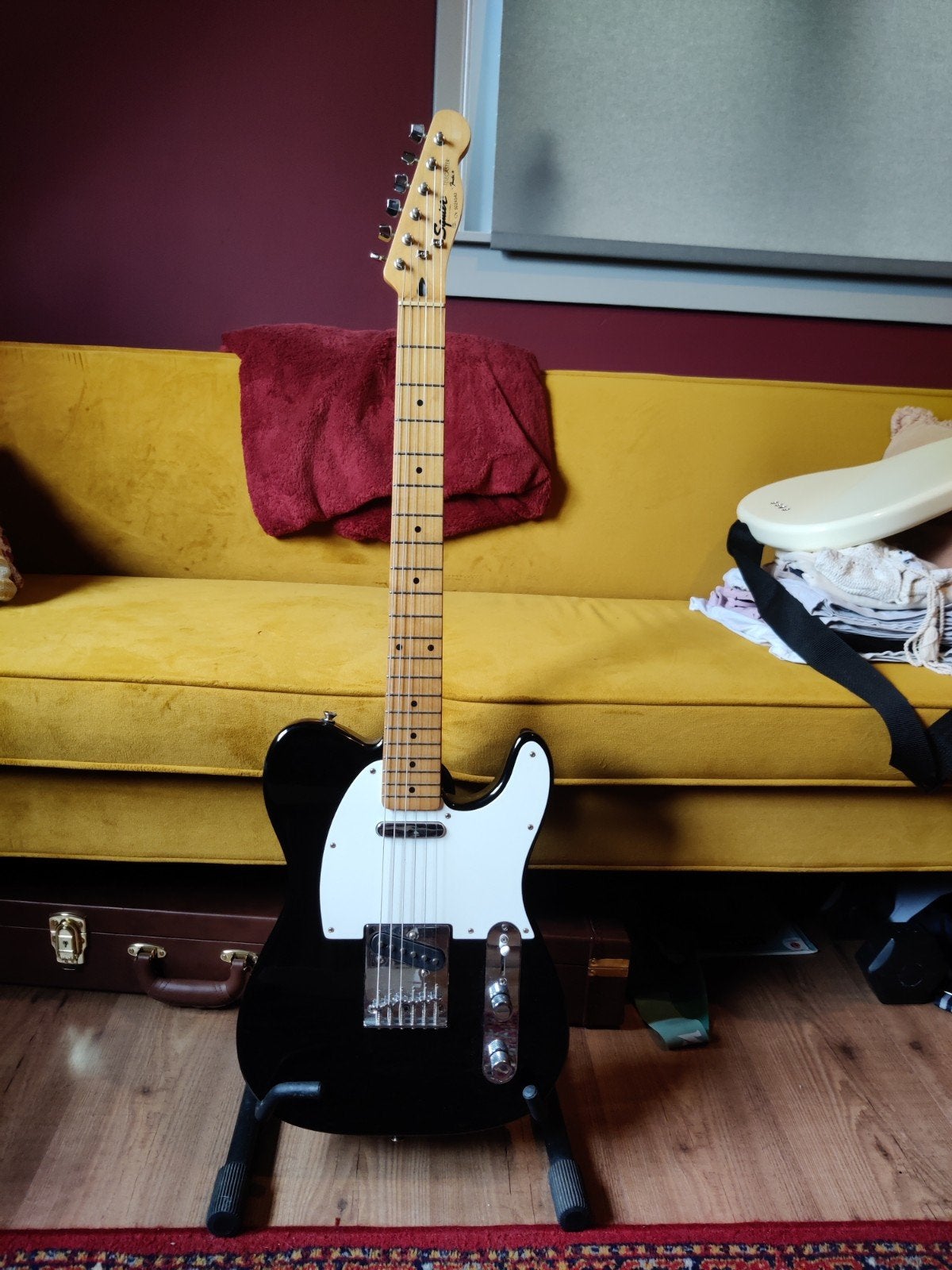 Squier Telecaster (Korea, 1995) - Zwart, Ophalen, Gebruikt, Solid body, Fender