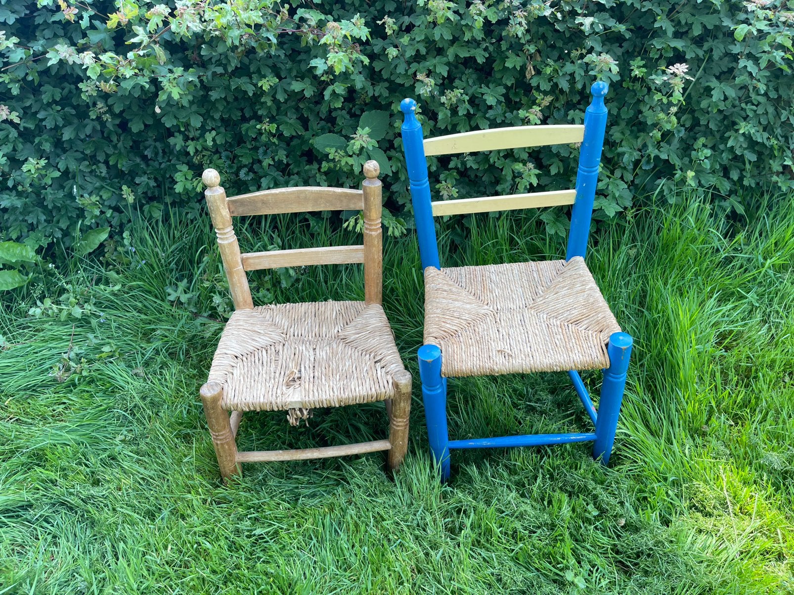 2 rieten kinder stoeltjes, Ophalen of Verzenden, Zo goed als nieuw, Rotan