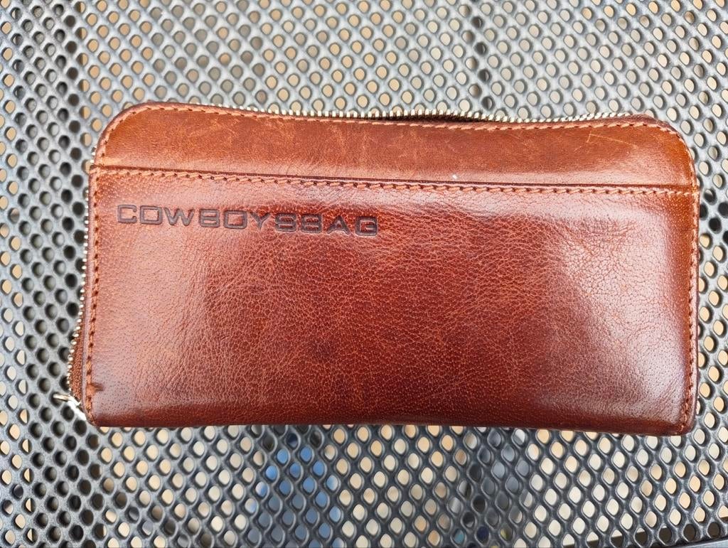 Cowboysbag leren portemonnee bruin, Overige merken, Gebruikt, Bruin, Ophalen of Verzenden