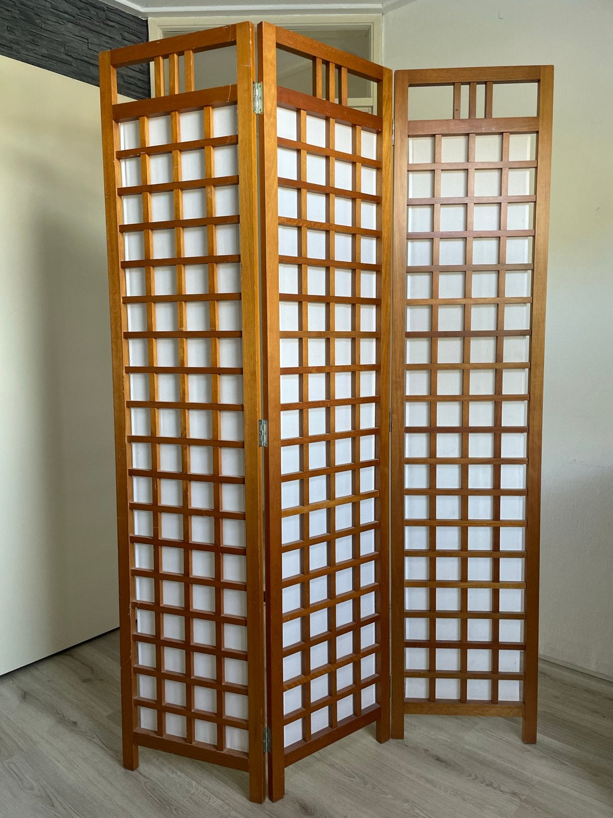 Houten kamerscherm 180,5 cm hoog, max 121 cm breed, Ophalen, Hout, Gebruikt, Oosters