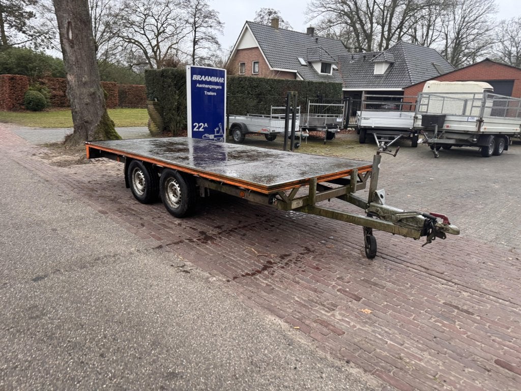 Pijnappel plateauwagen 400x180cm, Gebruikt