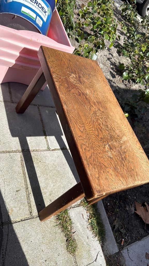 Houten tafeltje, Huis en Inrichting, Ophalen of Verzenden, Rond, Minder dan 55 cm, 45 tot 60 cm