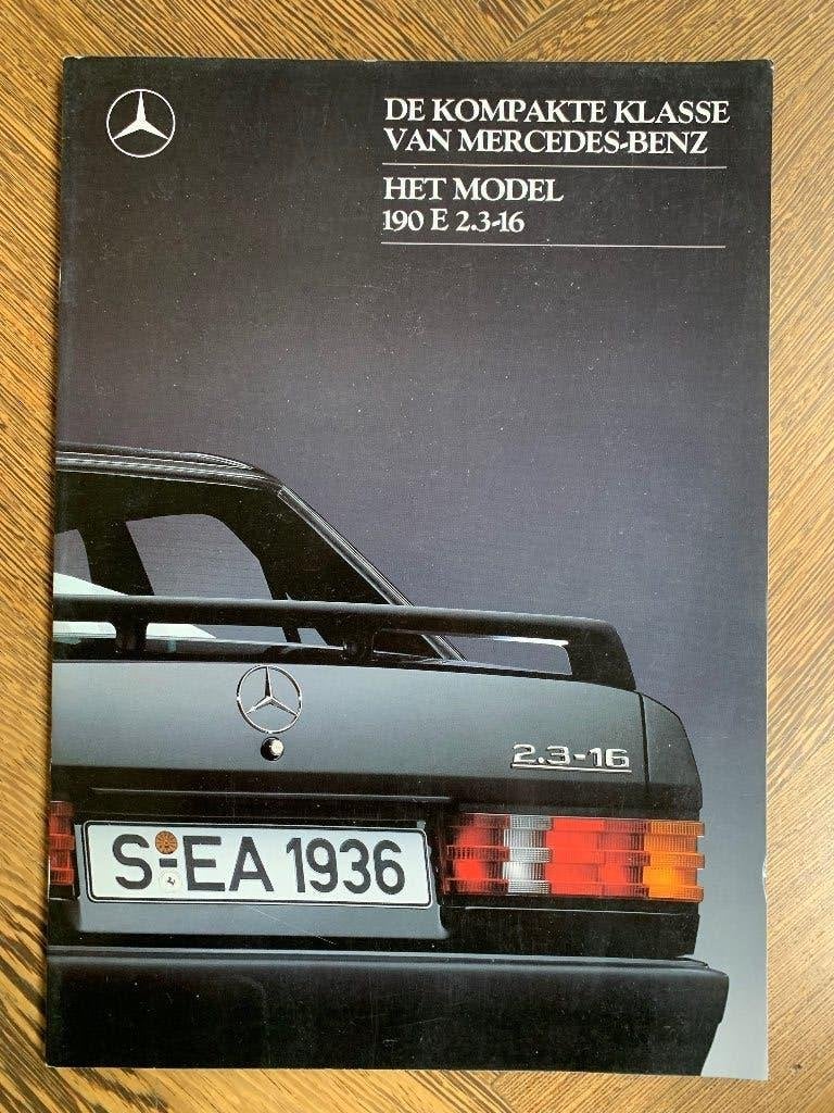 Folder, brochure Mercedes-Benz 190 E 2.3-16V W201 1988 nieuw, Boeken, Nieuw, Mercedes-Benz, Mercedes, Ophalen of Verzenden