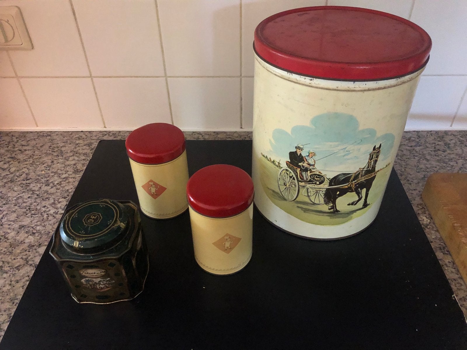 Vintage blikken o.a. Bolletje en Douwe Egberts, Ophalen of Verzenden, Gebruikt, Koffie, Bolletje