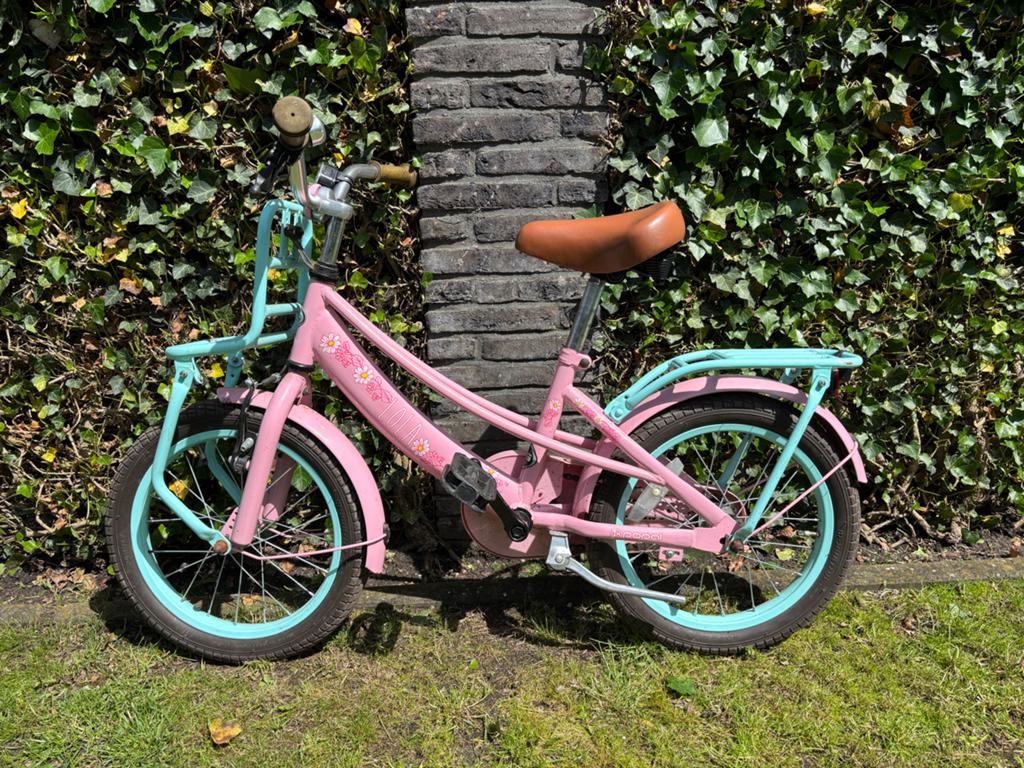 Popal Lola 16 inch - meisjesfiets met zijwieltjes, Ophalen, Terugtraprem, Zijwieltjes, 16 tot 20 inch