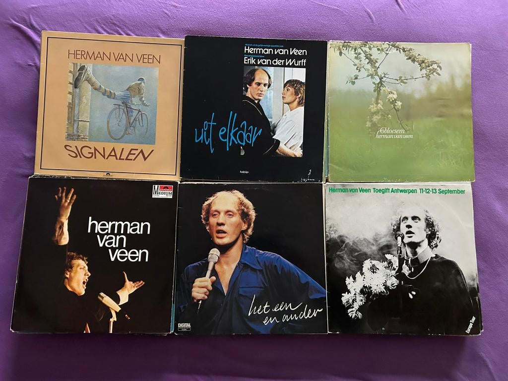 25 LP's Herman van Veen (ook per stuk te koop), Ophalen of Verzenden, Gebruikt, 12 inch, Levenslied of Smartlap