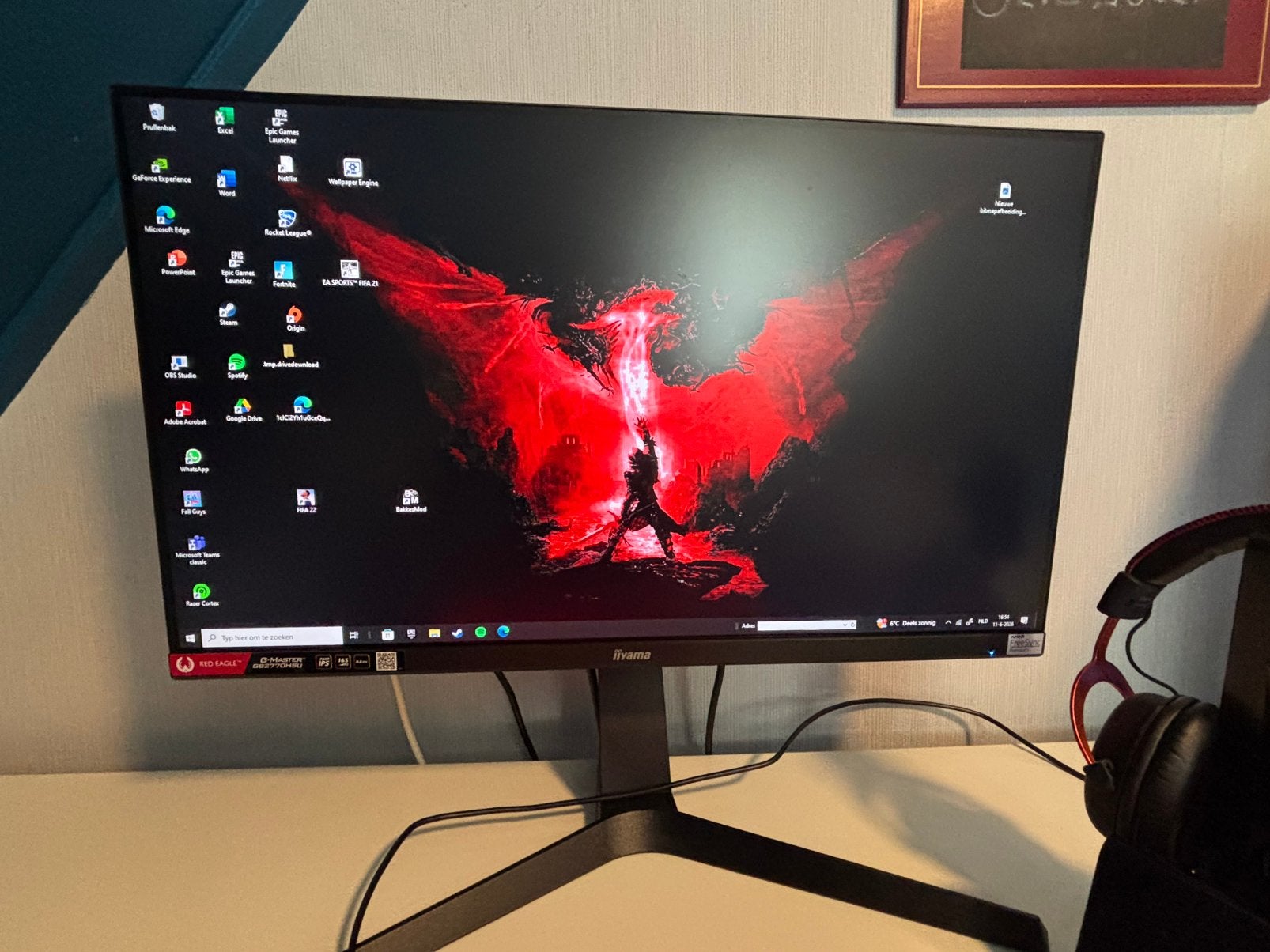 Iiyama G Red Master Red Eagle 27, Computers en Software, Monitoren, HDMI, IPS, Minder dan 1 ms, Zo goed als nieuw