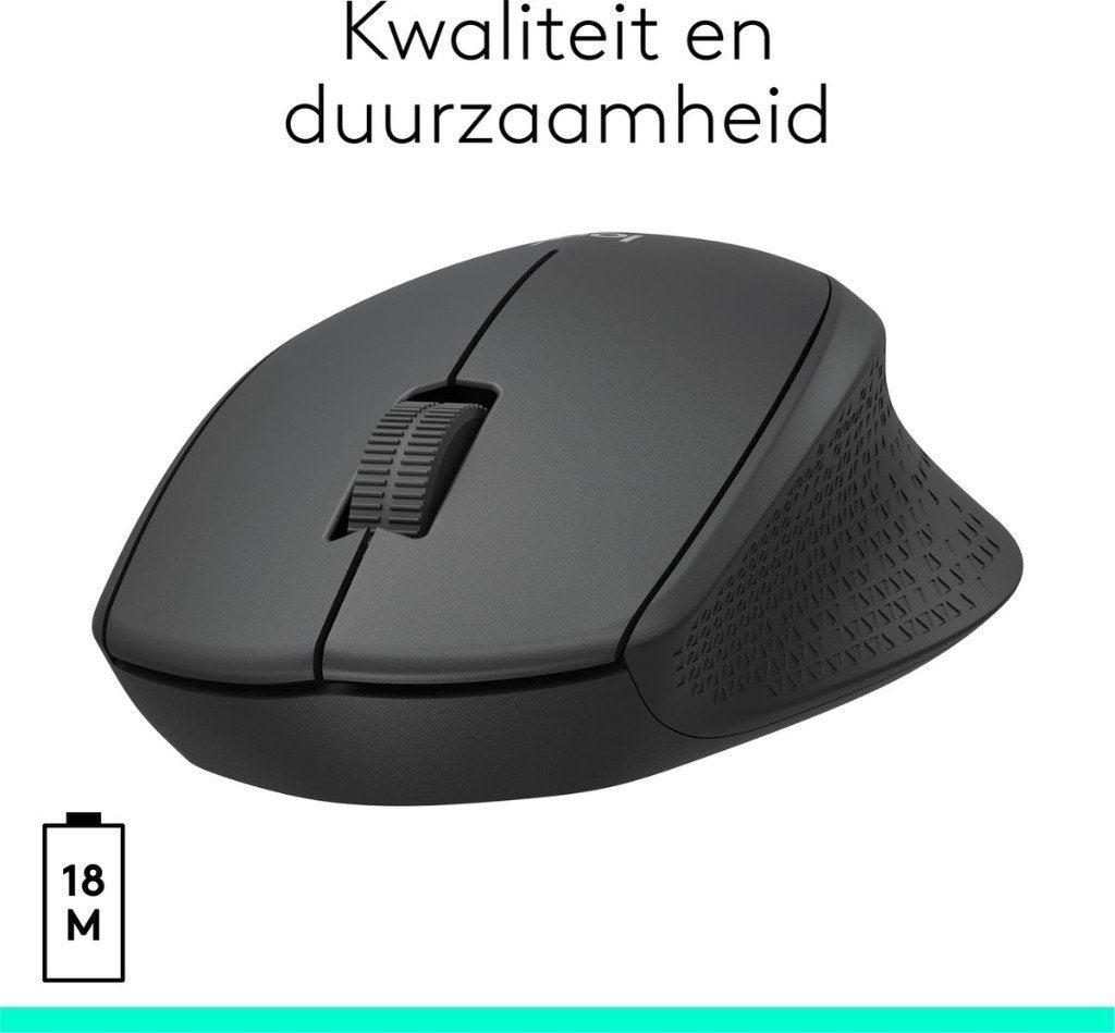 Logitech M330 Silent Plus - Draadloze Muis - Stille Muis, Rechtshandig, Ergonomisch, Logitech., Info@currentcomponents.nl